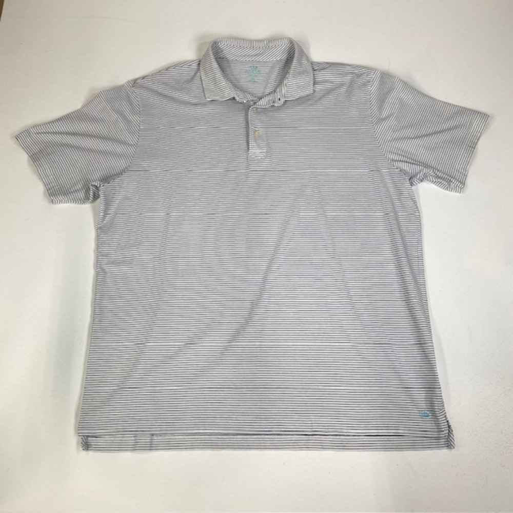 Peter Millar Seaside Wash‎ Polo Shirt Striped Golf Casual XL